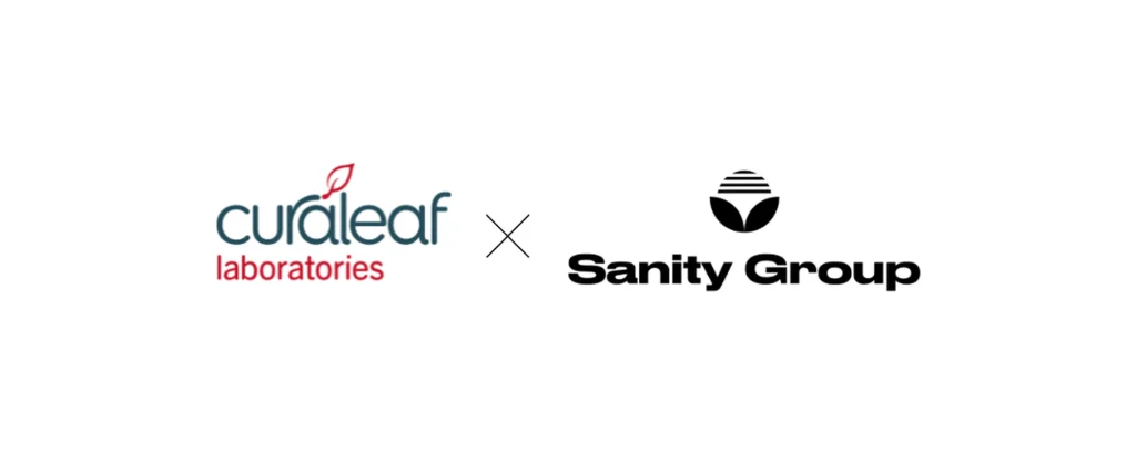 Curaleaf Laboratories and Sanity Group logos