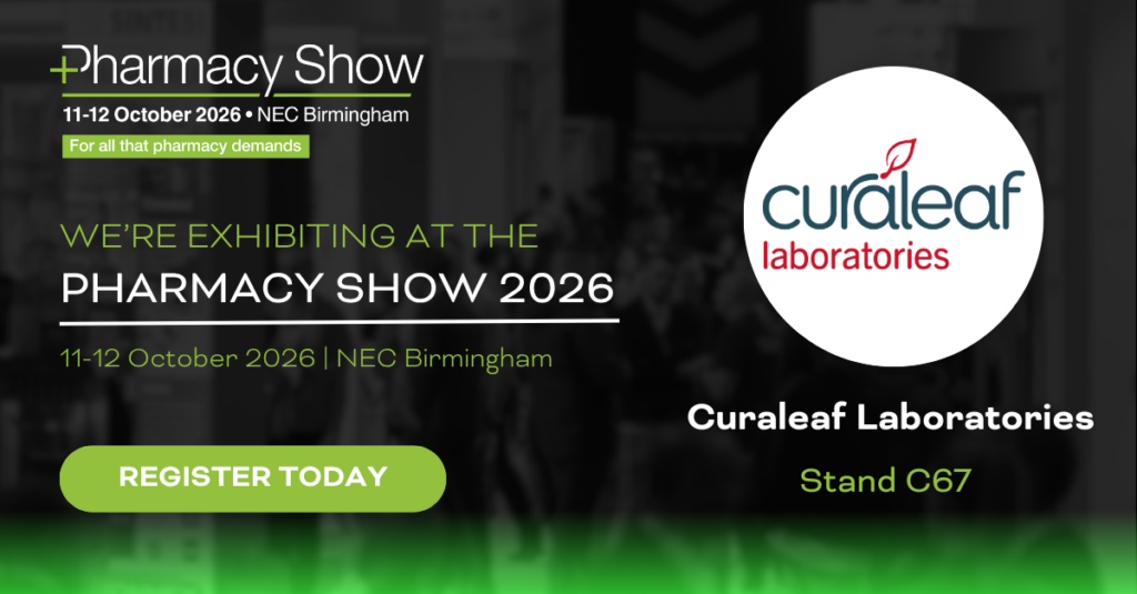 Graphic showing Curaleaf Laboratories attendance at Pharmacy Show 2026